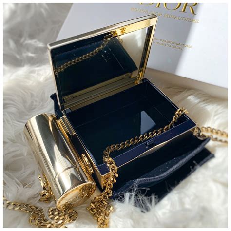 dior clutch and lipstick set|christian Dior lipstick bag.